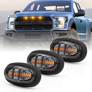 OVOVS Amber Led Grille Light DRL Driving Lights for Ford F150 Raptor 10-18