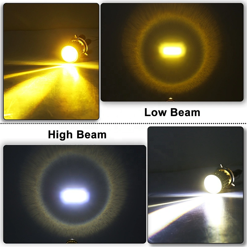 OVOVS New Headlight Bulb 35W Motorcycle Headlamps H4 Replacement Bulb with High Low Beam