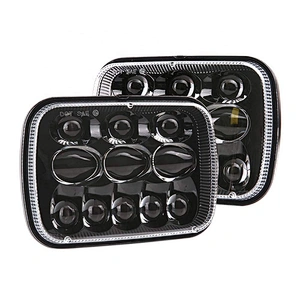 OVOVS Square 7x6 LED Headlight 5D Lens Headlight 5x7Inch for Pickup Trucks 2pcs