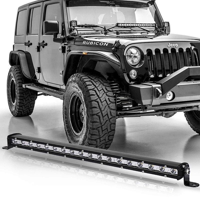 OVOVS 54W Led Off-road Light Bar Slim Bars Light Spot Flood Single Row for Car Off-Road
