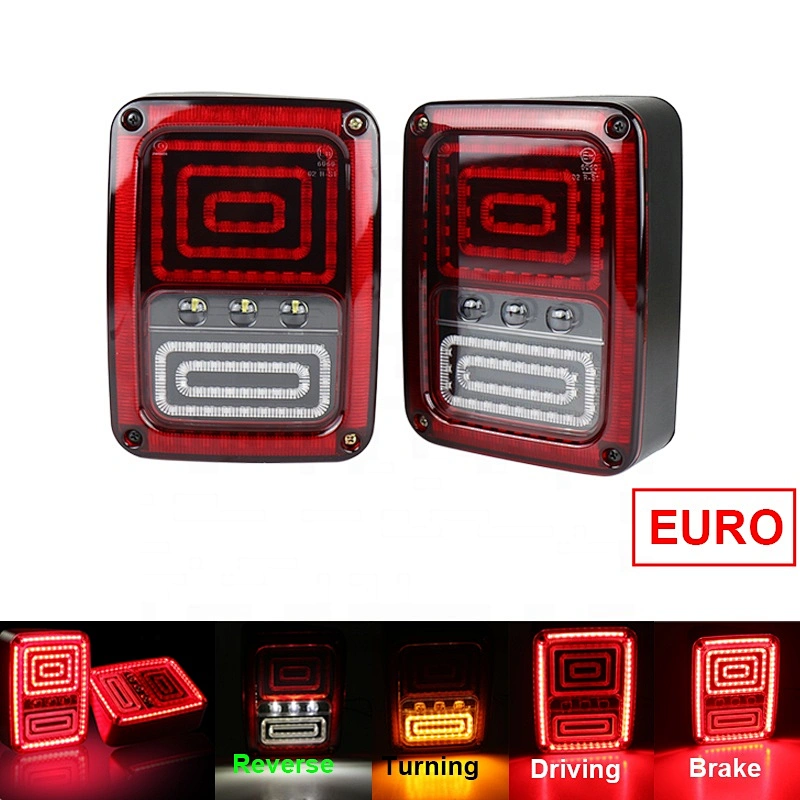 OVOVS new running brake reverse turn function led Clear PC lens jk rear tail light for j-eep wrangler