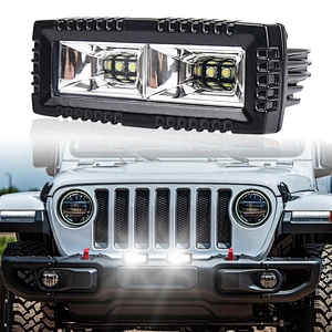 OVOVS 40W LED Flood Beam Work Light 4x4 Pickup Off-Road Driving Light Bar
