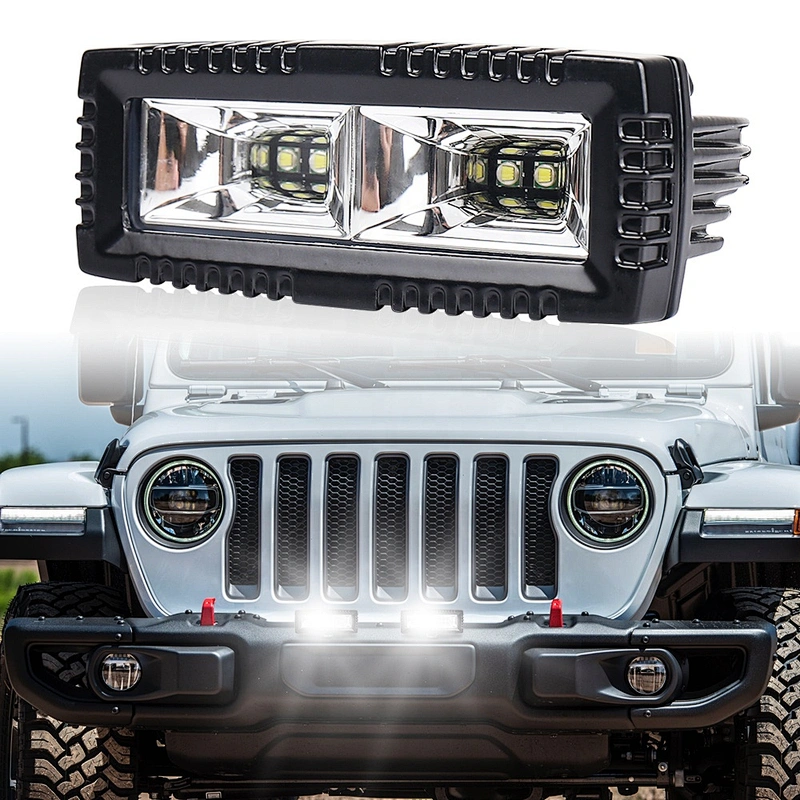 OVOVS 40W LED Flood Beam Work Light 4x4 Pickup Off-Road Driving Light Bar