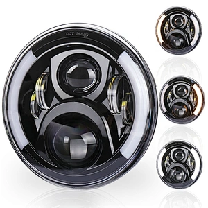 OVOVS Motorcycle 7 inch round LED Headlight with DRL Turn Signal Headlight for Honda Motorcycle