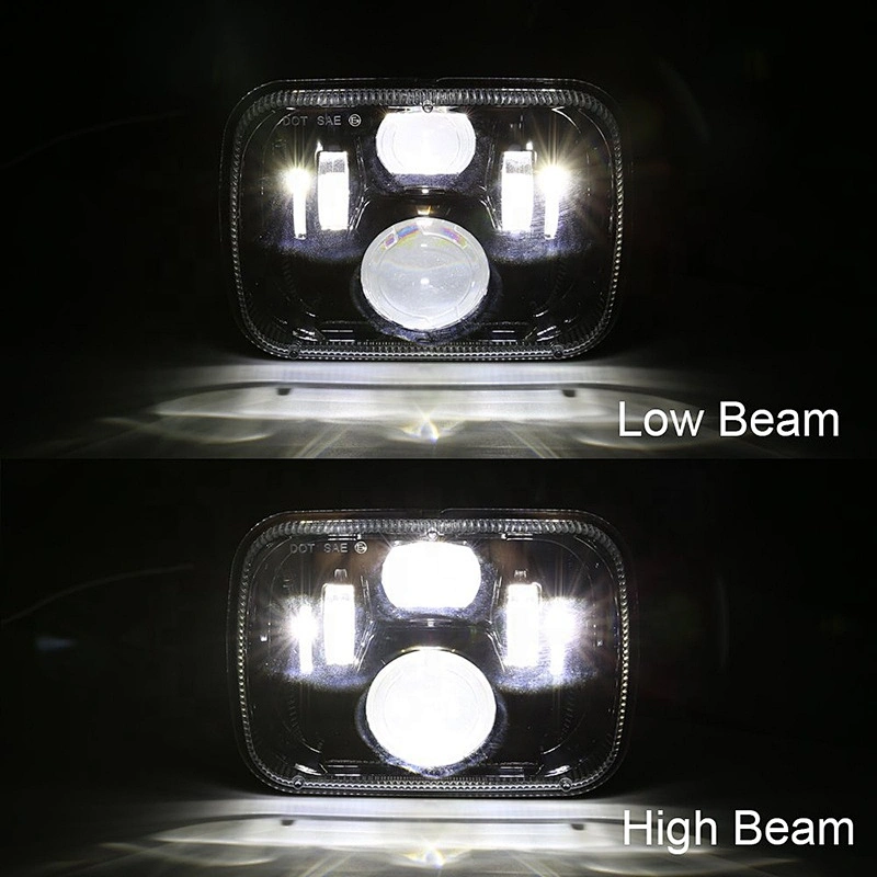 OVOVS Rectangular Led Headlamp Offroad Trucks High Low 6x7