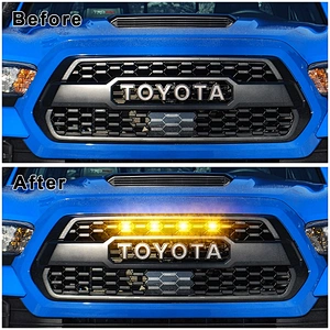OVOVS Grille Led Amber Light Kit 4PCS Pack with Wiring Harness for Toyota Tacoma