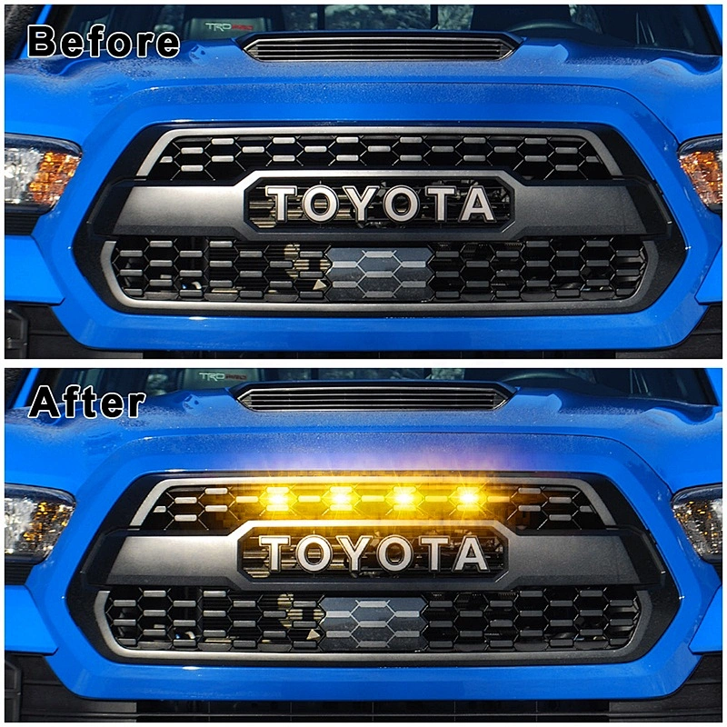 OVOVS Grille Led Amber Light Kit 4PCS Pack with Wiring Harness for Toyota Tacoma