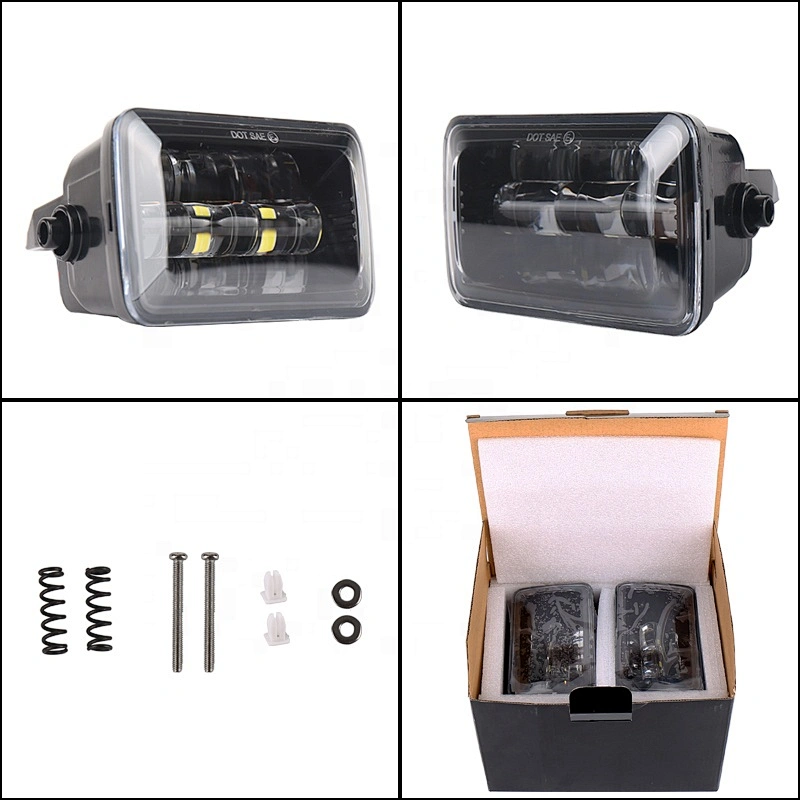 OVOVS 4 inch Rectangular LED Fog Lights 48W Fog Light Assembly Kit for Ford F150 2015-2018