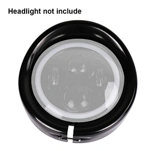 OVOVS 7 Inch Motorcycle Headlight Trim Ring Visor for Harley Davidson