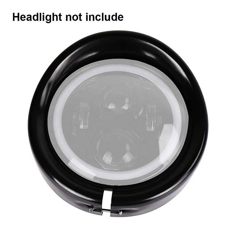 OVOVS 7 Inch Motorcycle Headlight Trim Ring Visor for Harley Davidson