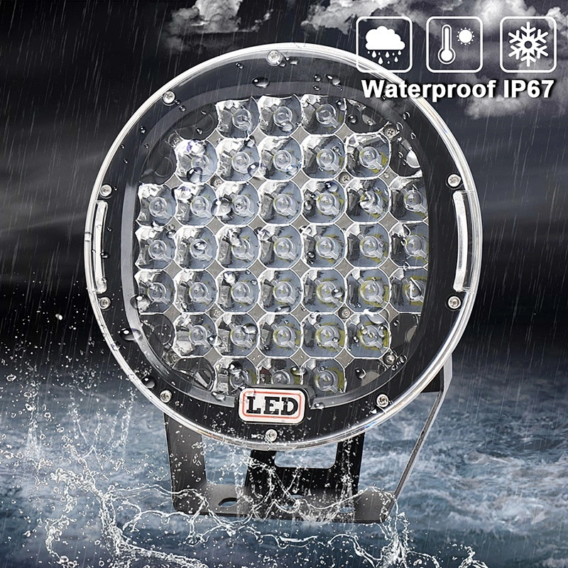 OVOVS Led Work Light 9 Inch Round Spot Driving Lights with Stand for Car Truck Off-Road