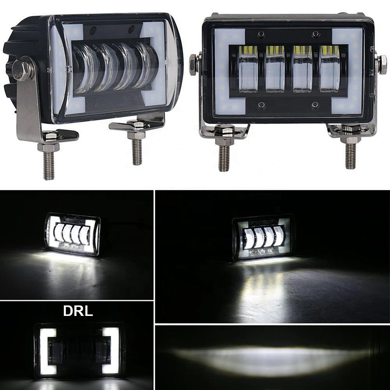 OVOVS 24w Led Work Light with DRL Function for Jeep Trucks Cars Led Auxiliary Driving Light