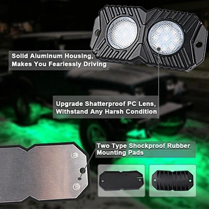 OVOVS IP68 Waterproof Rock Lights 12v Under Car Mini Light Pods for Atv 4x4 Off-Road