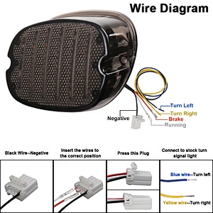 OVOVS New 120pcs Led High Brightness Motorcycle Tail Light for Harley Dyna