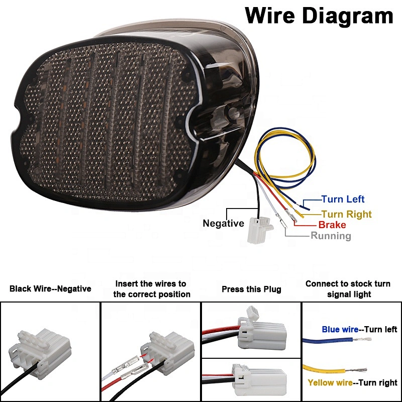 OVOVS New 120pcs Led High Brightness Motorcycle Tail Light for Harley Dyna