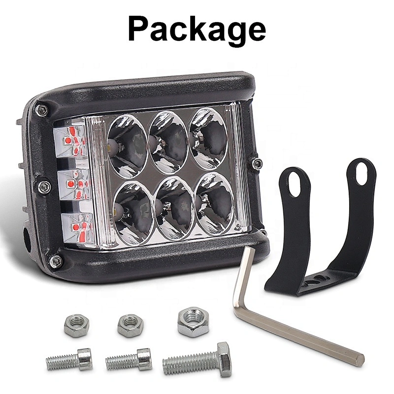 OVOVS 30W Side Shooter Led Work Light 4 Inch Cube Work Light Pod 4x4 Off-Road Driving Light 10-30V