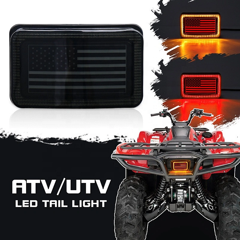 OVOVS Smoked ATV Tail Light 10-36V Led Brake Tail Light ATV UTV 4x4 Yamaha Grizzly Viking Rhino Big Bear Kodiak Bruin Wolverine