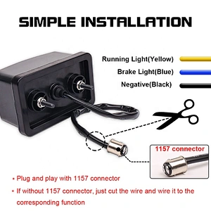 OVOVS Smoked ATV Tail Light 10-36V Led Brake Tail Light ATV UTV 4x4 Yamaha Grizzly Viking Rhino Big Bear Kodiak Bruin Wolverine