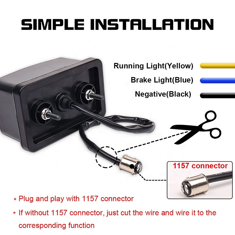 OVOVS Smoked ATV Tail Light 10-36V Led Brake Tail Light ATV UTV 4x4 Yamaha Grizzly Viking Rhino Big Bear Kodiak Bruin Wolverine