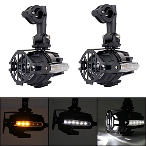 OVOVS 40W Motorcycle Auxiliary Fog Light 12V DRL Turn Signal Auxiliary Light for BMW Motorcycle