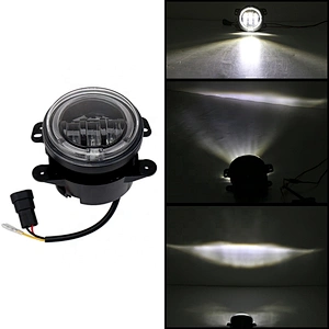 OVOVS 30W Round 4 Inch Led Fog Lights With Automatic Blue Halo 5s Seconds to White DRL For Jeep Wrangler Jk Off Road
