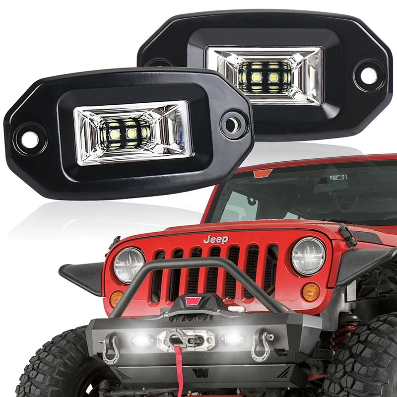 OVOVS Latest 20W LED Work Light 4 Inch 9-30V Flood Beam Work Lights for Off-Road Vehicle Work Light