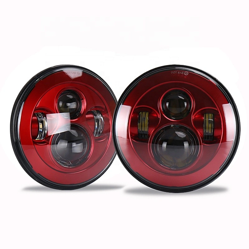 OVOVS Red 7inch Projector Headlight 7