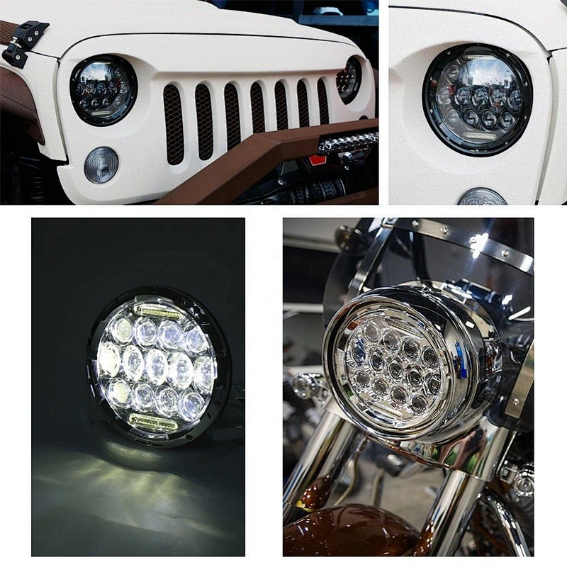 DOT E9 75w 7inch motorcycle led light round headlight daymakers led Headlight for harley Honda Jeep off road 4x4
