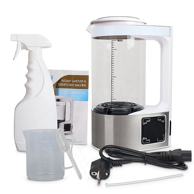 OVOVS 2L Disinfection Liquid Making Machine with Portable Split Bottle Homemade Sanitizer for Outdoor Household Cleaning