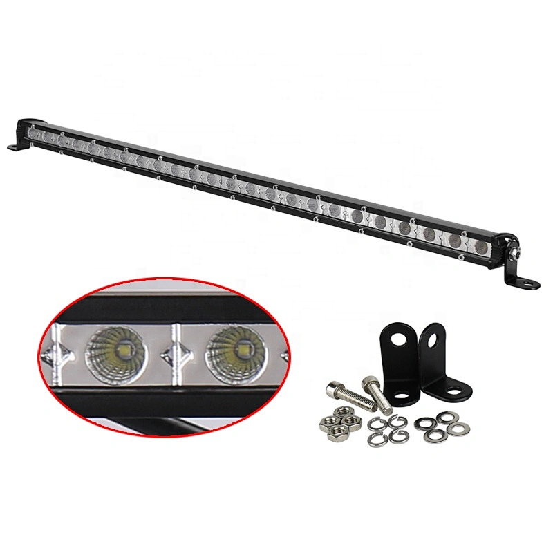 OVOVS 26inch Single Row 72W LED Driving Light Bar Truck Light bar with Spot flood for Offroad Vehicles