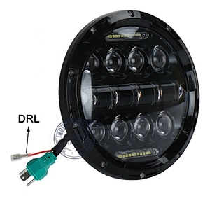 OVOVS 7inch 75w 12V Led Round Headlight with DRL Auto Parts Headlamps 7