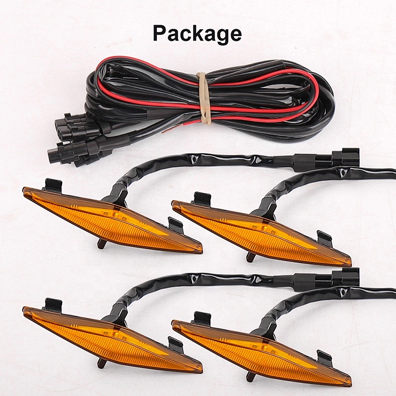 OVOVS 12v Car Led Grille Light Diamond Shape Amber Grille Lights for Toyota 4 Runner TRD