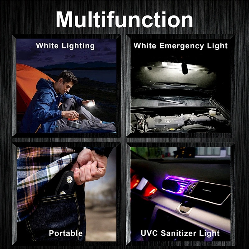 OVOVS Latest Portable UV Disinfection lamp for car accessories UV sterilizer light LED lighting sanitizer in air outlet