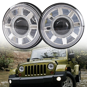 OVOVS 7Inch DRL Headlight Turn Signal Halo Ring 7