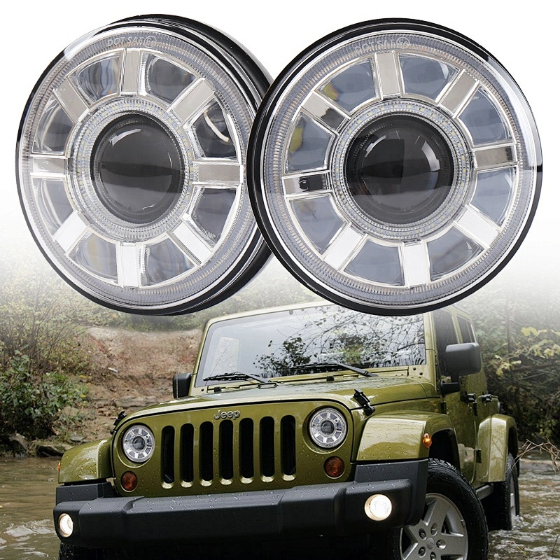 OVOVS 7Inch DRL Headlight Turn Signal Halo Ring 7
