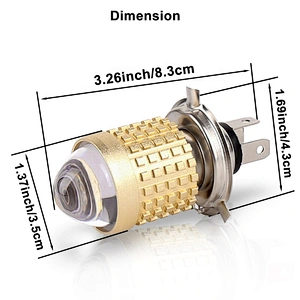 OVOVS New Headlight Bulb 35W Motorcycle Headlamps H4 Replacement Bulb with High Low Beam