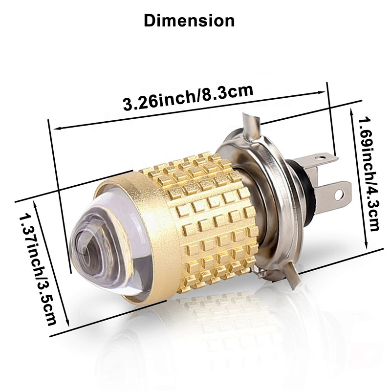 OVOVS New Headlight Bulb 35W Motorcycle Headlamps H4 Replacement Bulb with High Low Beam