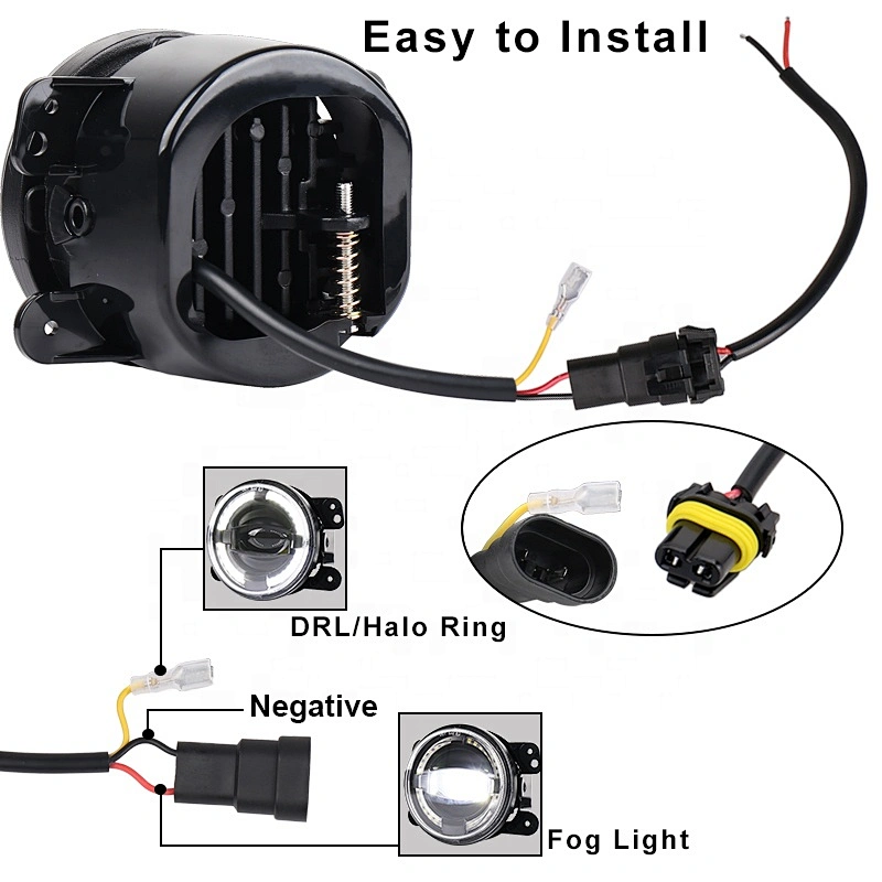 OVOVS New 4Inch LED Fog Light with White DRL 4