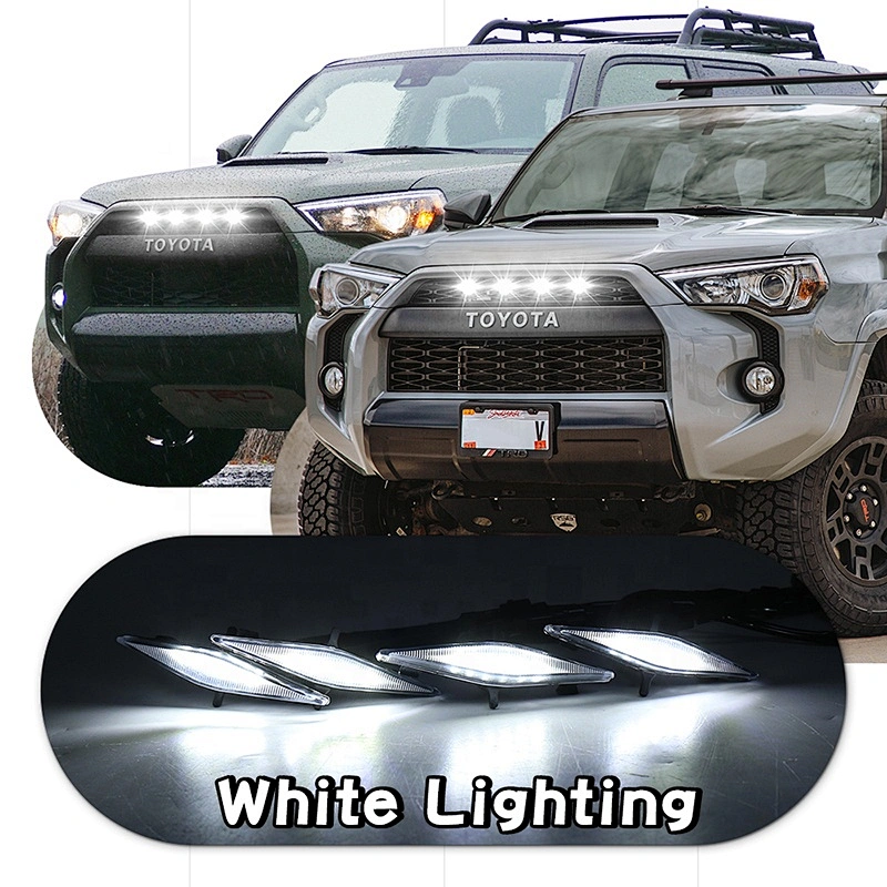 OVOVS 4Runner White Led Light Clear Lens Grille Light Kits With Fuse Harness for Toyota