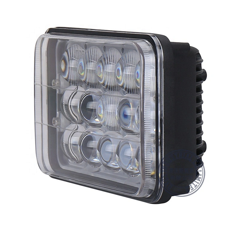 OVOVS 4D Lens 4x6 Inch LED Headlight 45w Rectangular Combo Beam Headlight