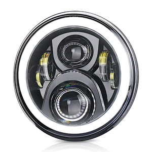 OVOVS 50W 7 Inch Round Led Headlight with DRL Turn Signal Light Led for Jeep