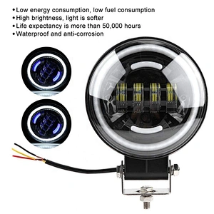 OVOVS 35w round led work light with blue white DRL 6inch led off-road driving lamps for SUVs trucks