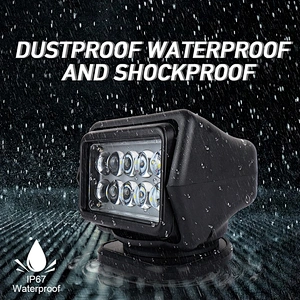 OVOVS 50W Marine Search Light Led Spot Light 12/24V Wireless Spotlight for Boat Trucks Off Road