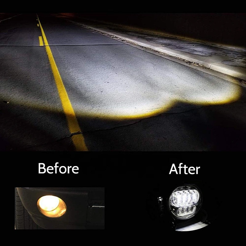 OVOVS newest 63W led fog lights 12V high intensity scattering fog lamps for Dodge Ram