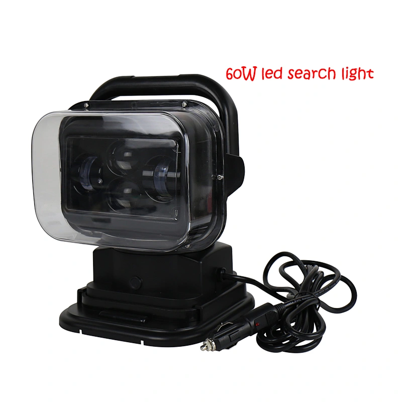 Auto parts ovovs interior design 7 inch 60w wireless remote control led search light 360 degree spot work light