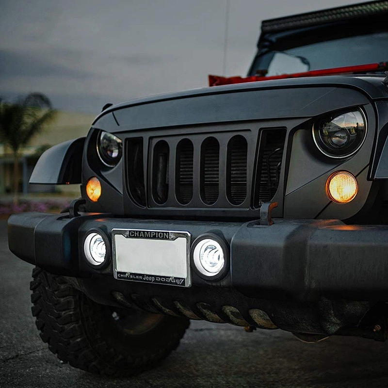 OVOVS Auto Parts 4'' Led DRL Fog Light 30W 4Inch Halo Led Fog Light For Jeep Wrangler