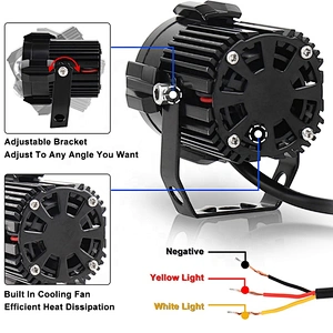 OVOVS COB Spot Light 60w Motorcycle Auxiliary light 8-80V for Motorcycle Atv Offroad Work Light