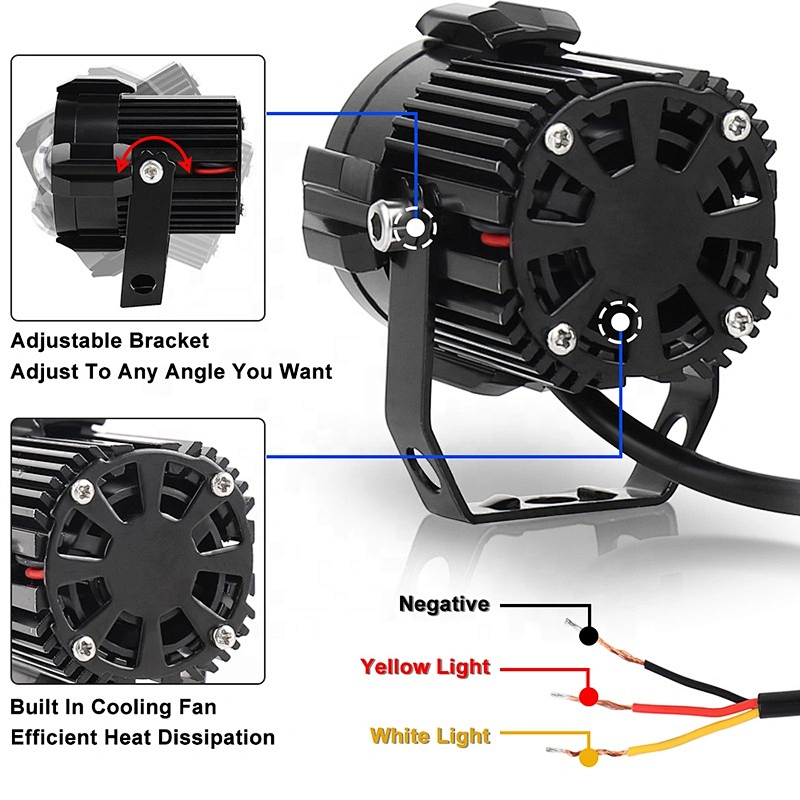 OVOVS COB Spot Light 60w Motorcycle Auxiliary light 8-80V for Motorcycle Atv Offroad Work Light