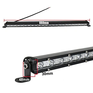 OVOVS 26inch Single Row 72W LED Driving Light Bar Truck Light bar with Spot flood for Offroad Vehicles