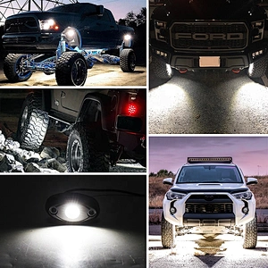 OVOVS 9W Multi-color Rock Lights Single Pod 12v Under Car Rock Light for 4x4 Off-road Trucks ATVs Vehicles